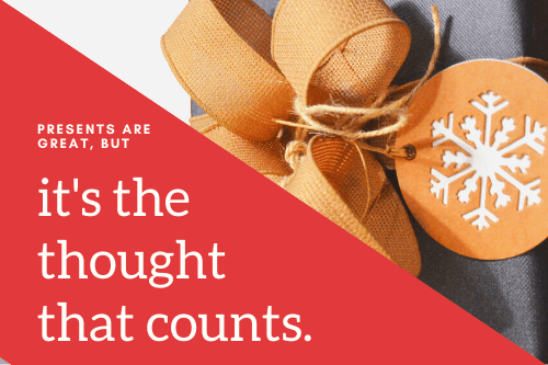 It's the thought that counts