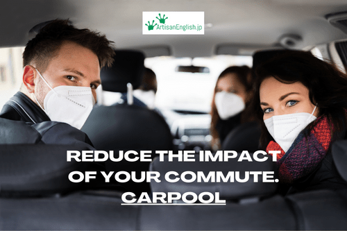 Four people carpooling.