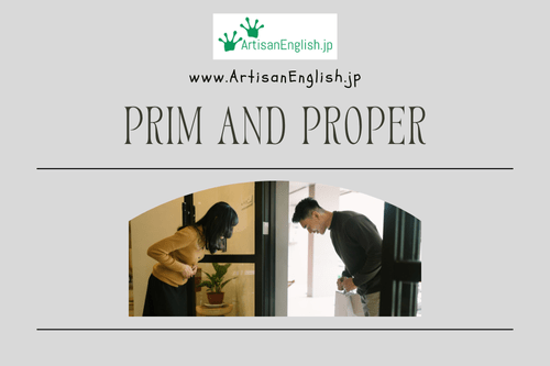 A Japanese man and woman bowing to each other.